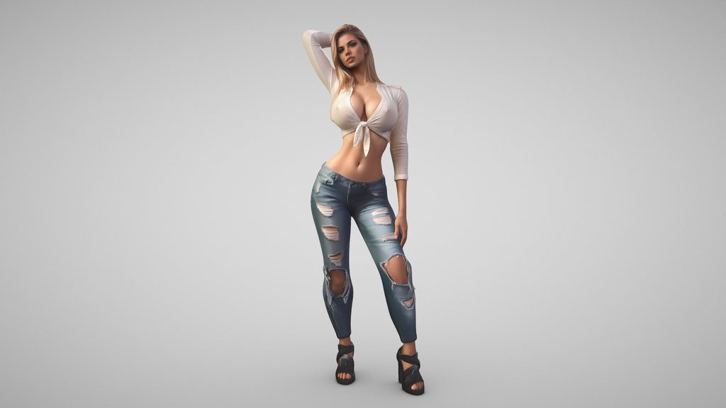 Sunlit Confidence in a Tie-Front Crop