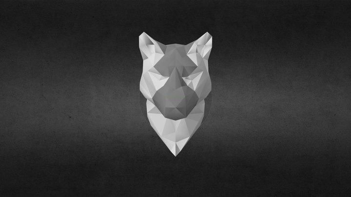 Wolf polygonal paper model 3D Model