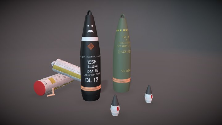155mm 3D models - Sketchfab