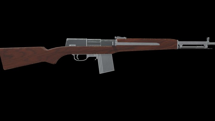 Fallout Battle Rifle 3D Model