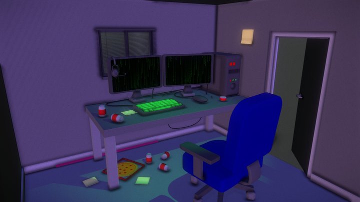 Hacker Room Setup [DRAFT] – Modello 3D gratuito STL