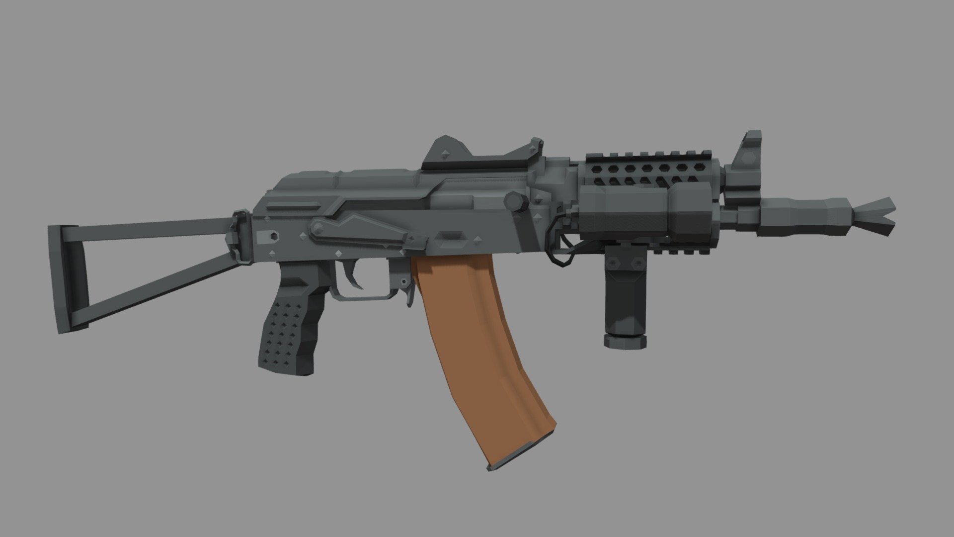 AKS-74U Submachine Gun 3D Model $13 Free3D, 60% OFF