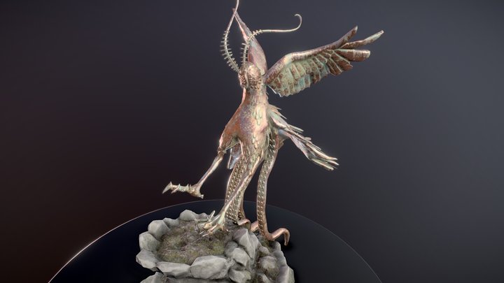 Bird Sculpture 3D Model