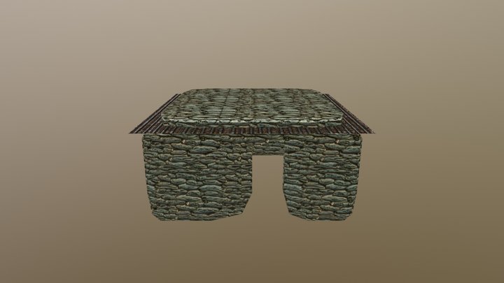 Vietnam War Base Camp - Sandbag Pillbox 01 3D Model