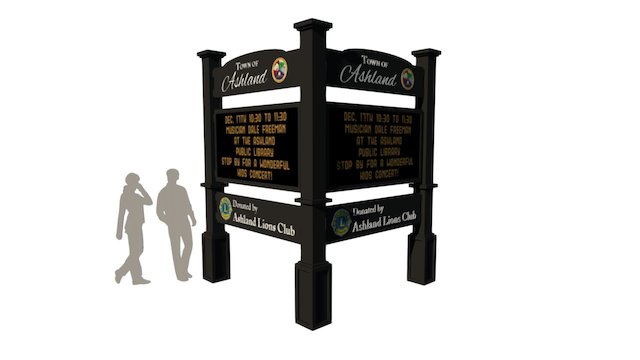 Town of Ashland Sign 1 3D Model