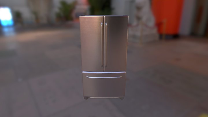 PBR Refrigerator 3D Model
