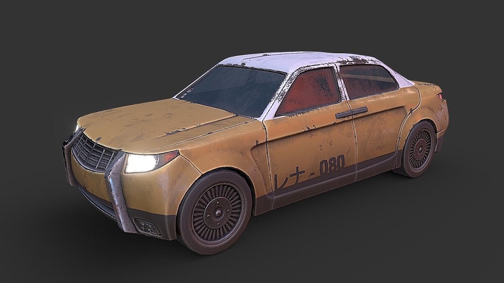 Cyberpunk Civilian Car Buy Royalty Free 3D model by Renafox