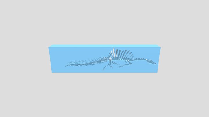 Spinosaurus Swimming Skeleton 3D Model