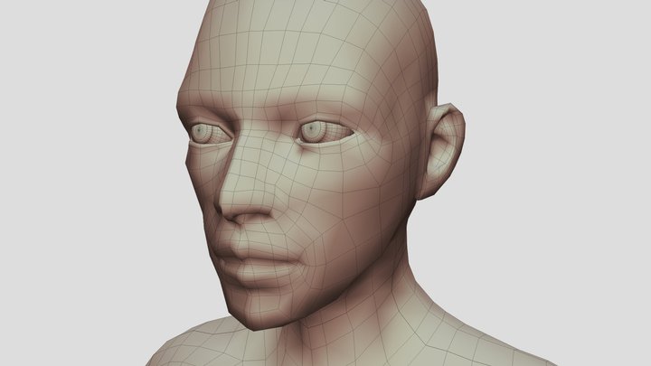 Free Female Lowpoly Basemesh 3D Model