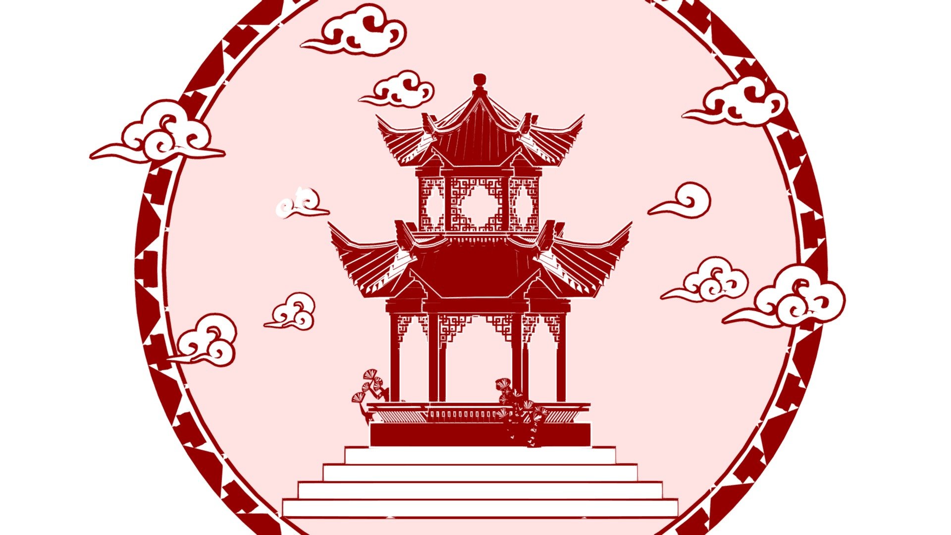 Chinese Pavilion in the Clouds 亭子 Buy Royalty Free 3D model by Zen Apricorna (zenartdesign