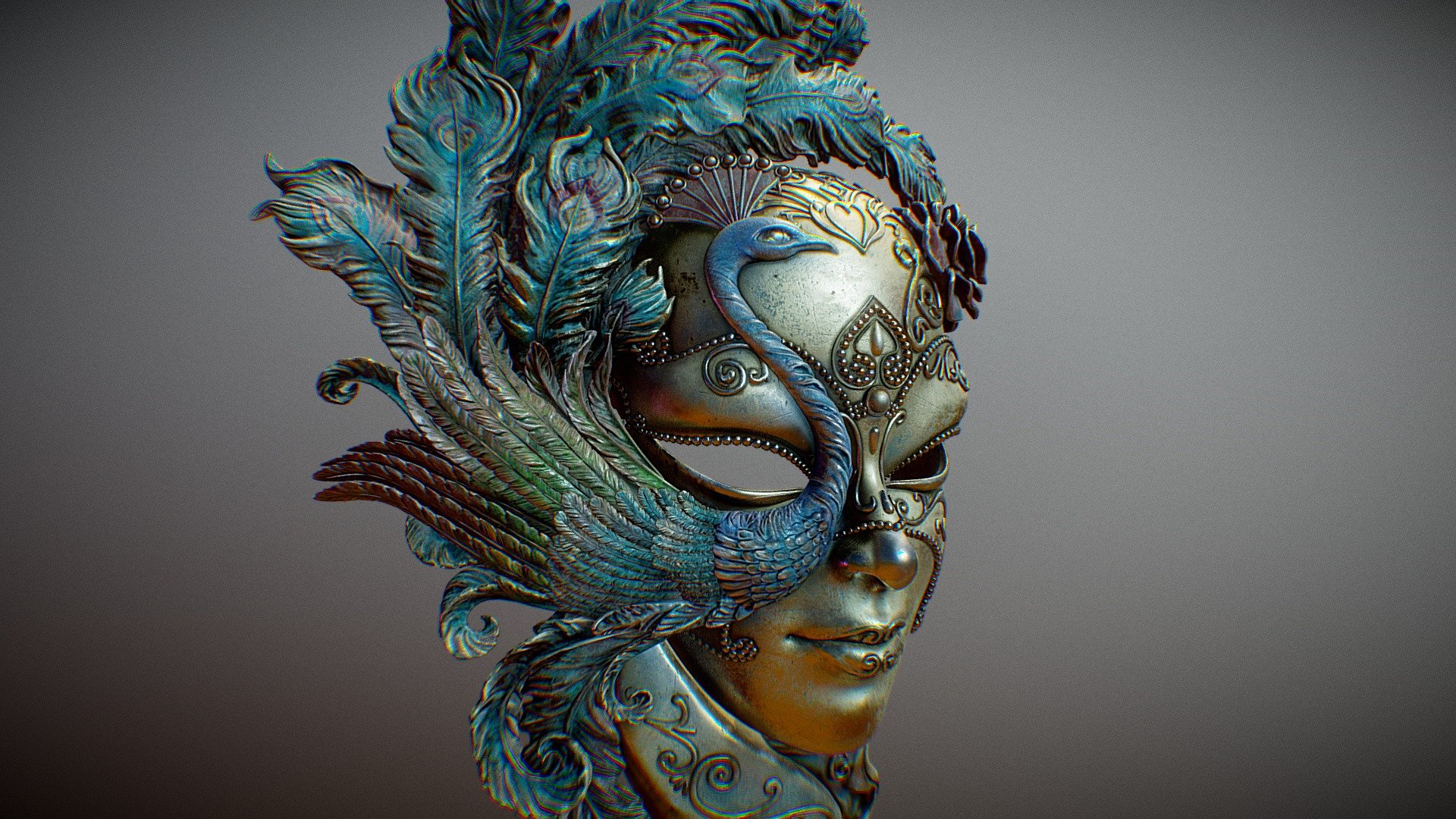 belegd broodje Naar Honger Venice Mask - Download Free 3D model by DailyArt (@D.art) [4aace12]