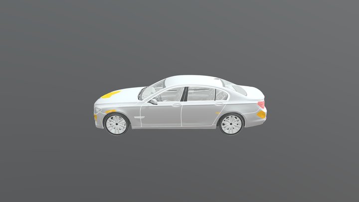 BMW con daños. 3D Model