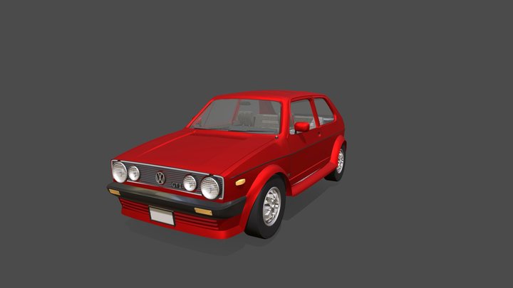 Volkswagen Golf GTI 1976 3D Model