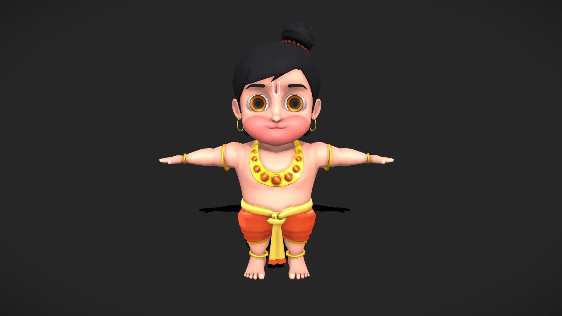 Chhota Hanuman / Bal Hanuman - Buy Royalty Free 3D model by TGamesAssets  (@TGamesAssets) [4ab0803]
