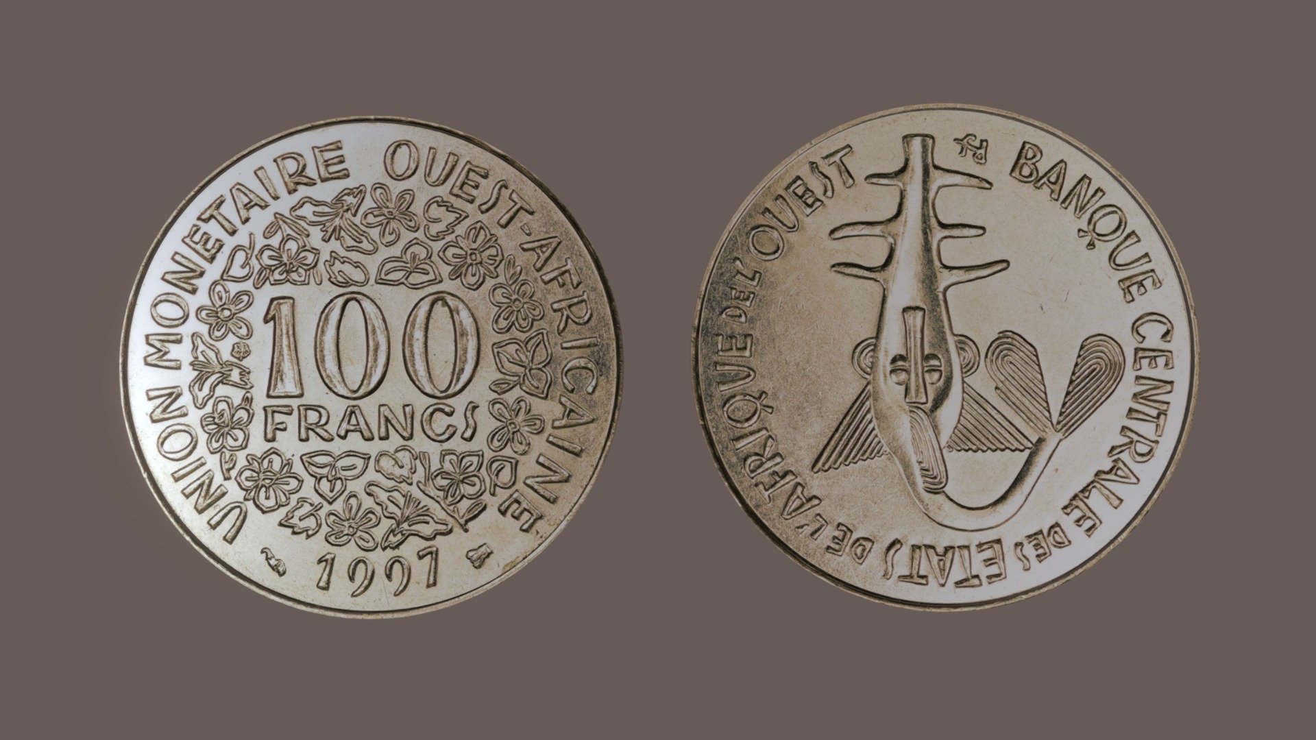 [1997] Old French Coin [1997] - Download Free 3d Model By ︻デ𝔃𝓲𝓪 𝓾𝓵𝓵𝓪𝓱 