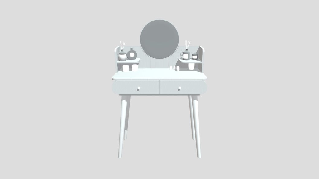 Sllingluo White Vanity Table