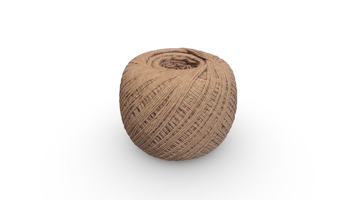 Brown Ball of Thread 3D Model