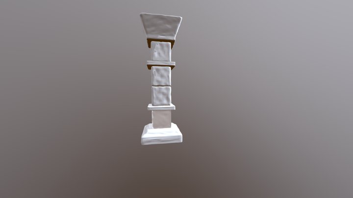 Column hi poly 3D Model
