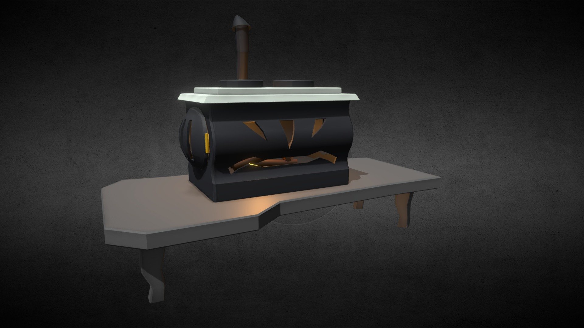 Wood Stove - 3d Model By Jeremypouillot [4ab2ce6] - Sketchfab