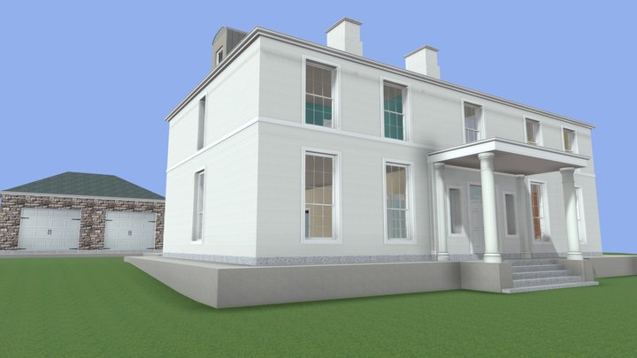 Drumagelvin House Full House 3D Model