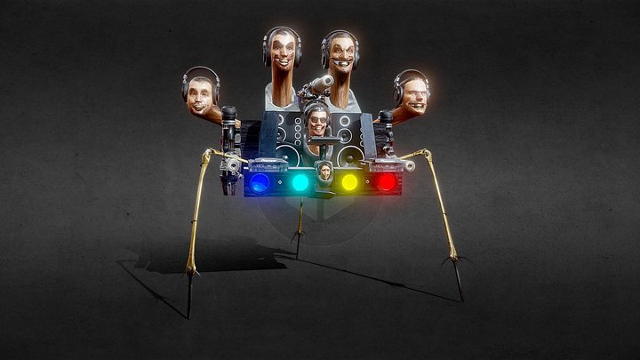 Hydra Dj skibidi urinal – Kostenloses 3D-Modell STL