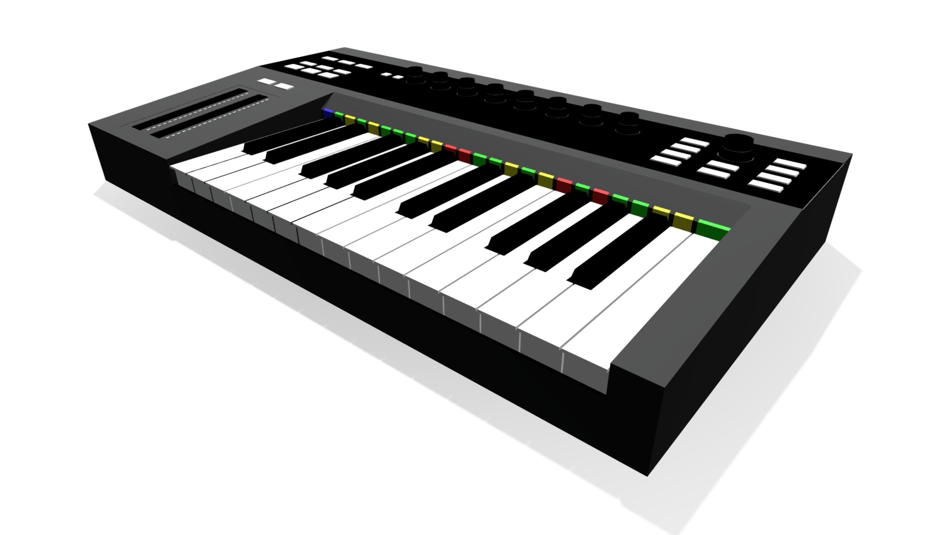 3D model Synthesizer Keyboard - This is a 3D model of the Synthesizer Keyboard. The 3D model is about graphical user interface.