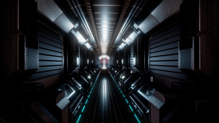 Sci- Fi Corridor 1 Final 3D Model