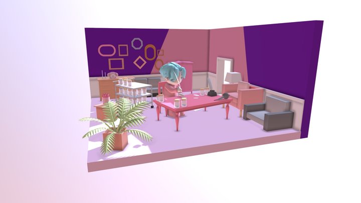 1061448011_郭庭恩_HAPPY EVER AFTER-Yoongi's room 3D Model
