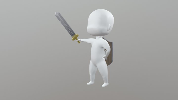 Tiny Warrior 3D Model