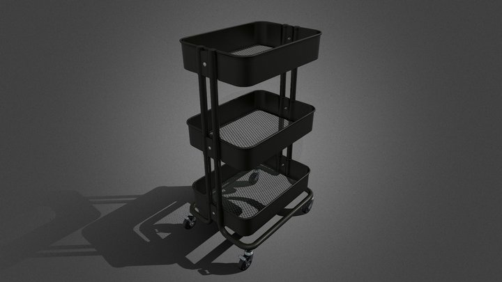 IKEA RASKOG Black utility trolley
