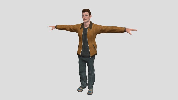 Dude - LOD Man character 3D Model