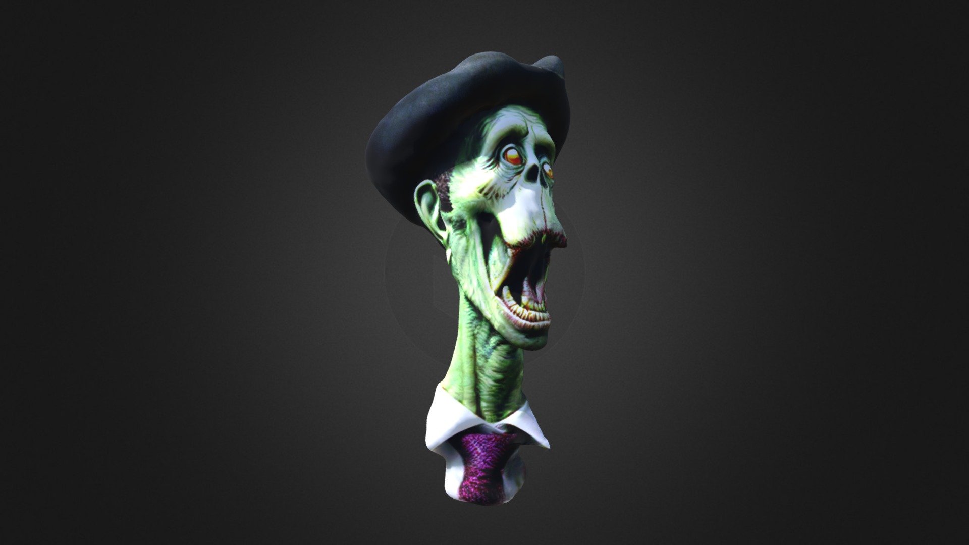 head zombie bust (I.A) - Download Free 3D model by vicente betoret ...