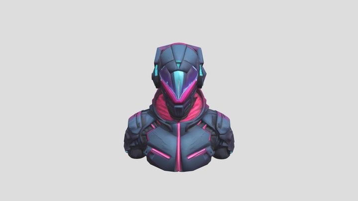 Neon Ghost – Urban Recon Armor Bust 3D Model