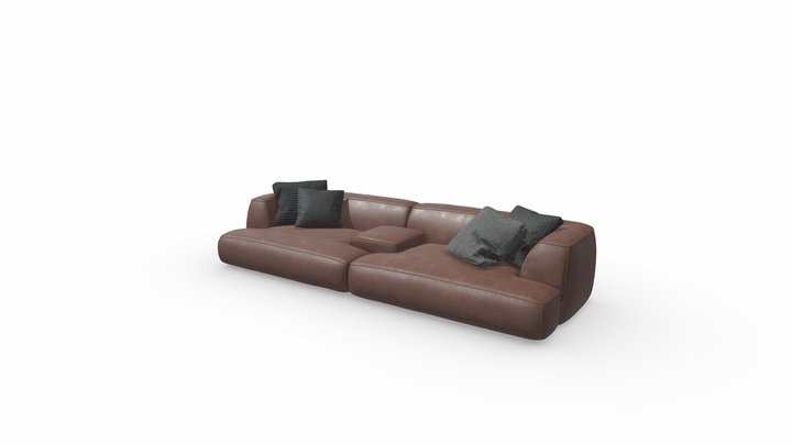 Cloud Linear Couch 3D Model