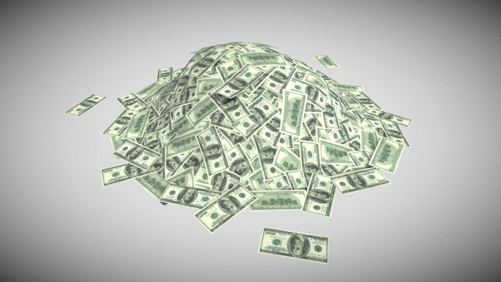 Cash Pile 3D Model