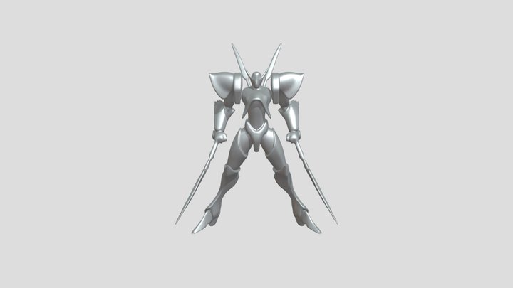 giant robot with weapon 3D Model