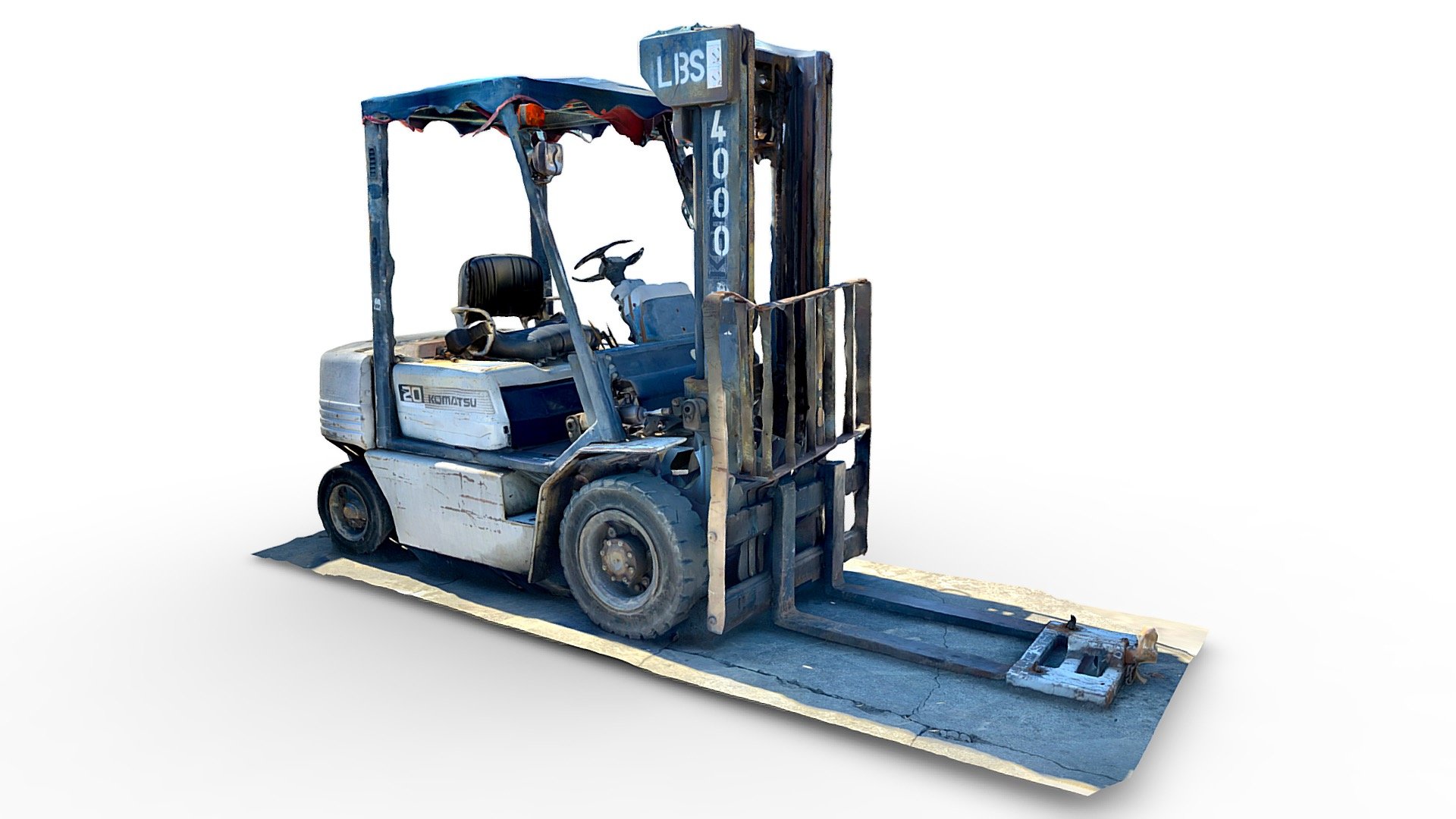 Komatsu Forklift Download Free 3D model by jtressle [4abf832] Sketchfab