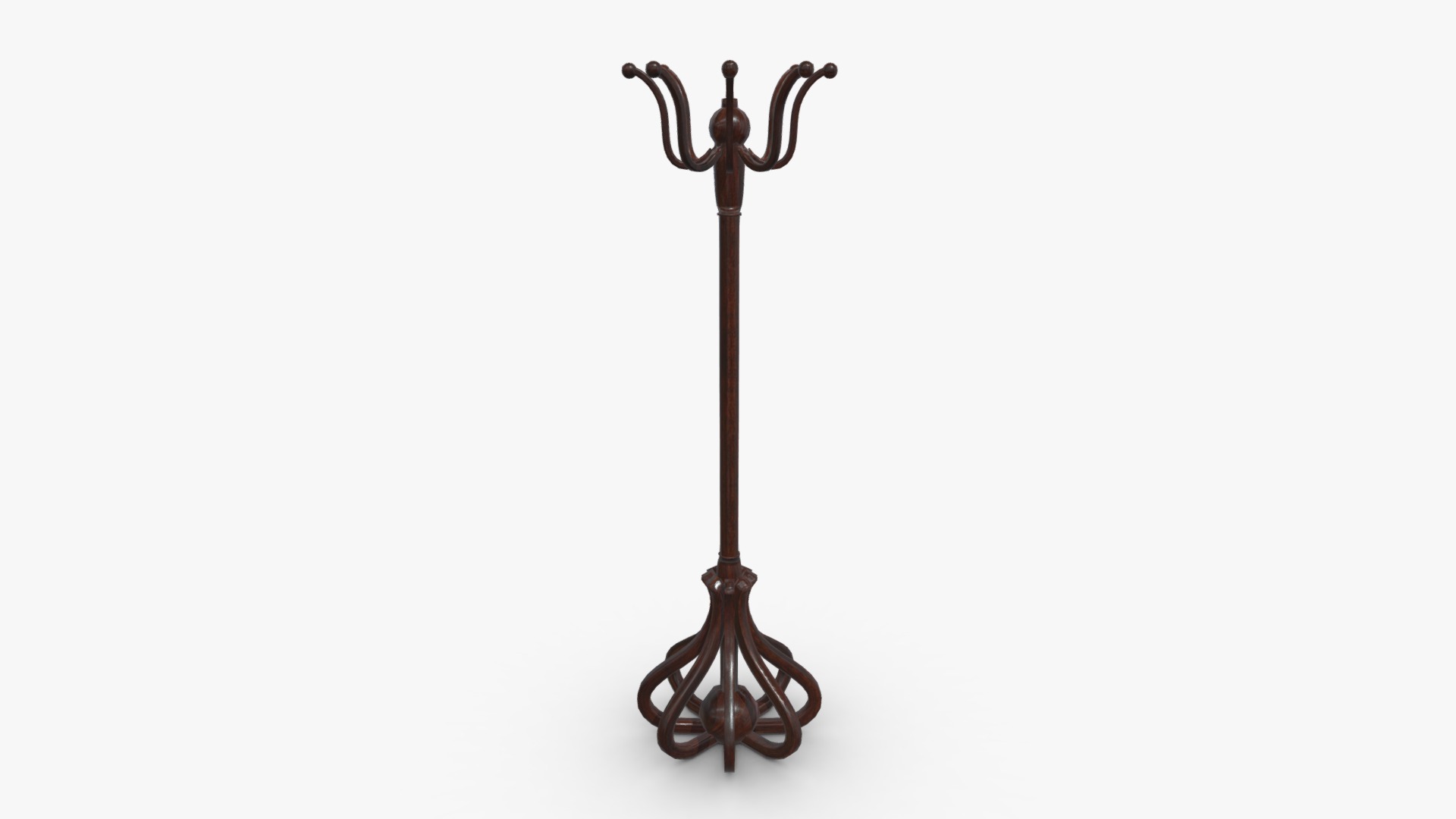 3D model Antique Coat and Hat Rack - This is a 3D model of the Antique Coat and Hat Rack. The 3D model is about shape, arrow.