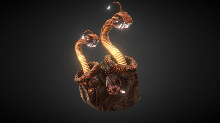 Angler Worm 3D Model