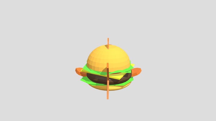 Burger Fish 3D Model