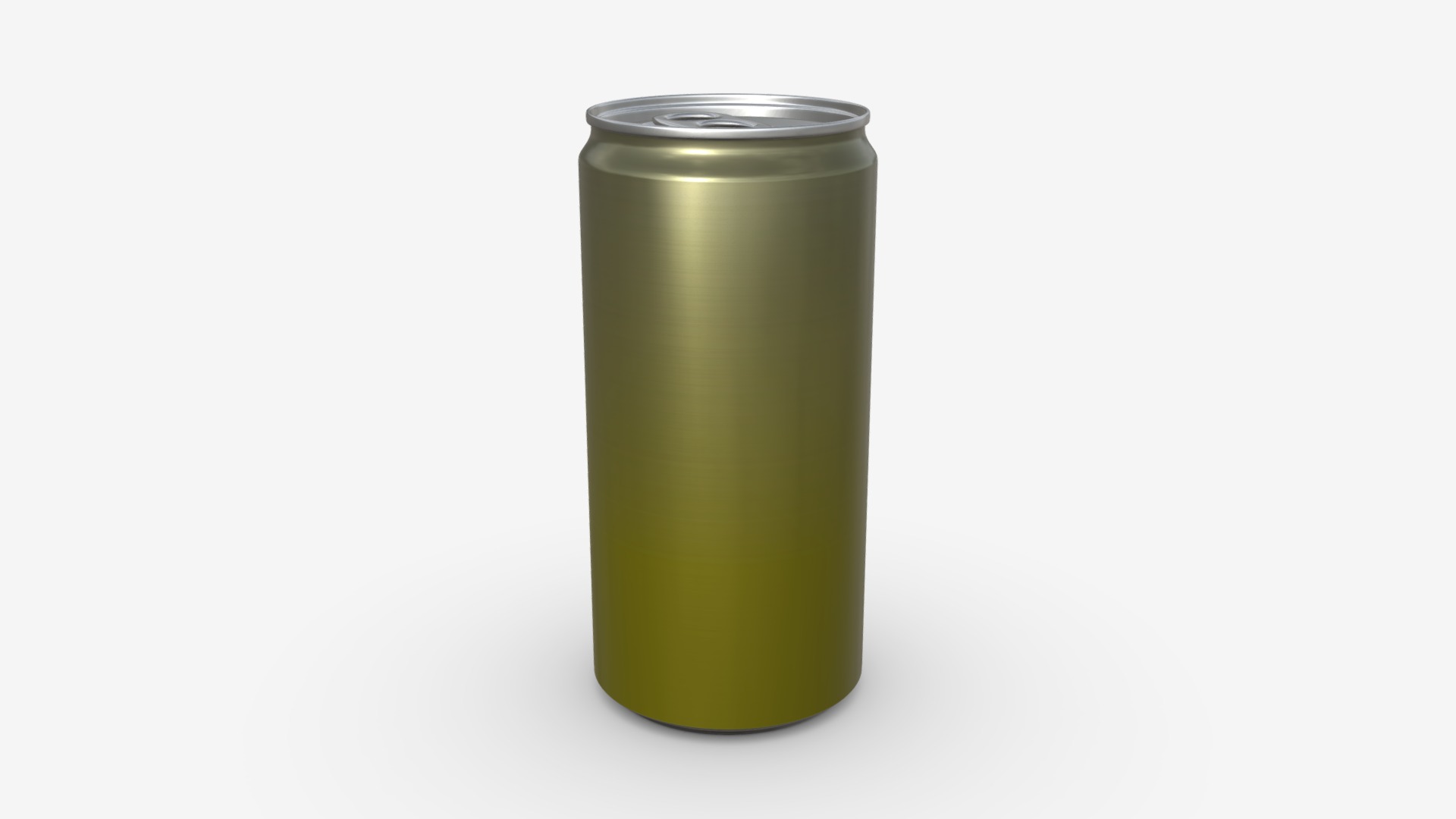 3D model Slim beverage can 200ml 6.76 oz - This is a 3D model of the Slim beverage can 200ml 6.76 oz. The 3D model is about a green cylindrical container.