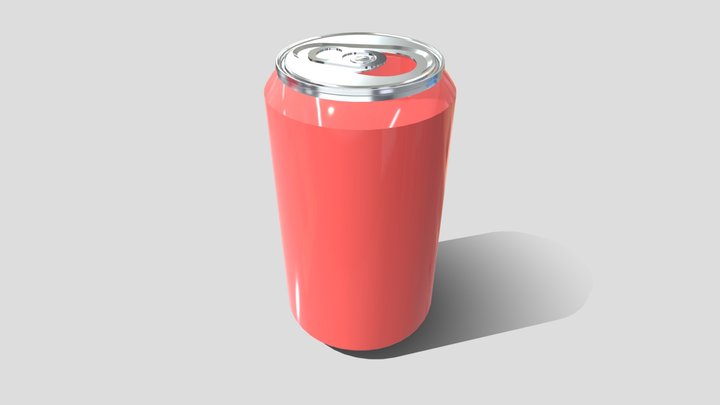 Red Soda Can 3D Model