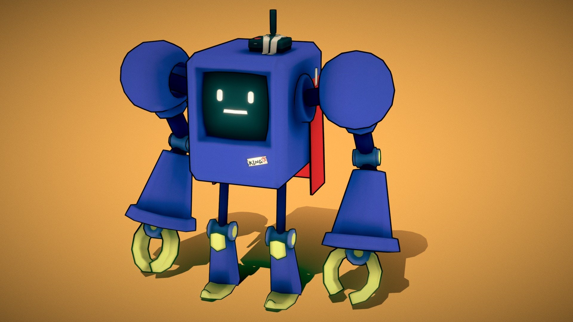 Cartoon Cute Blue Robot - Buy Royalty Free 3D model by neatpolygons  (@neatpolygons) [4ac3339]