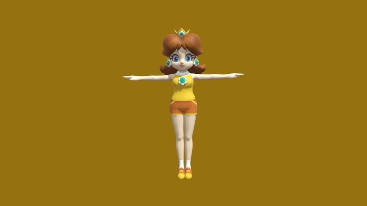 Mario Super Sluggers - Daisy – Kostenloses 3D-Modell STL