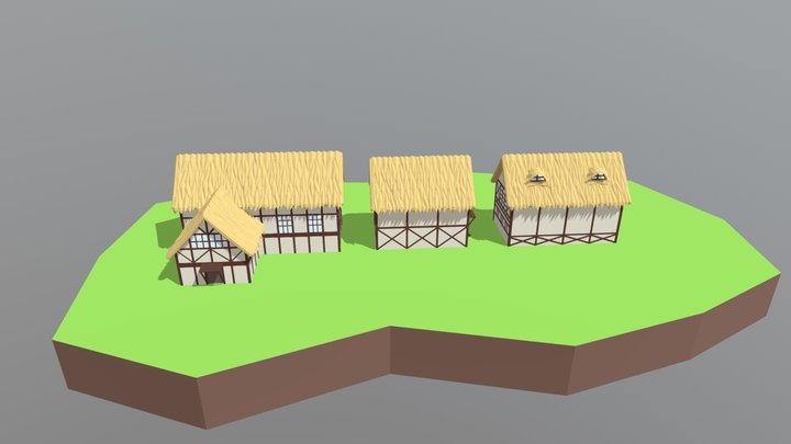 Thatched Roof House 3D Model