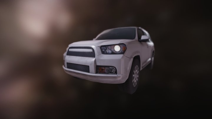 White Car Runner 3D Model