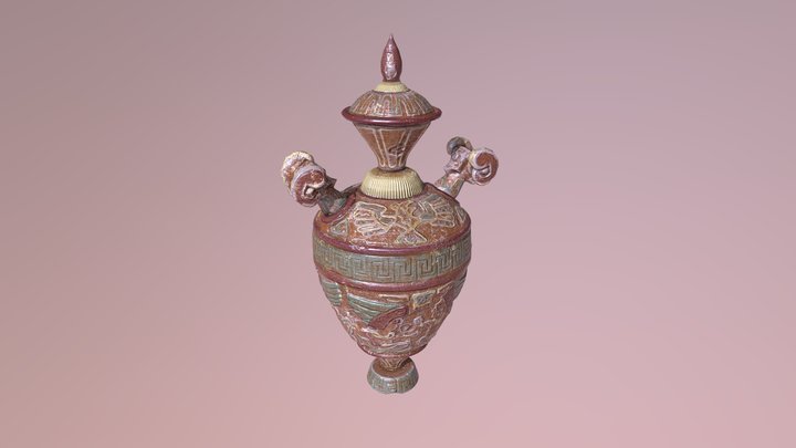 Ancient Aztec Vase 3D Model