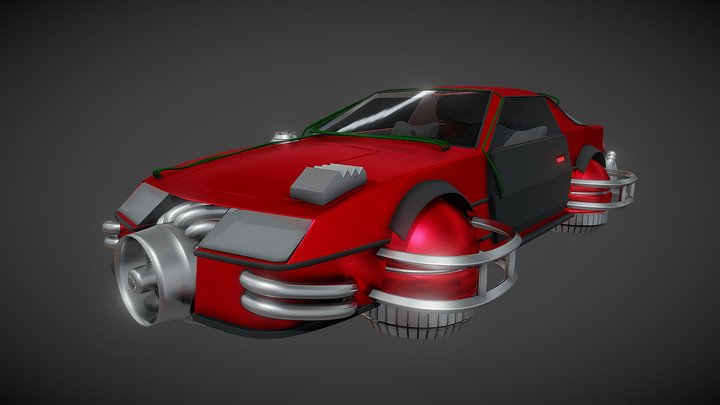 Chevrolet Camaro IROC-Z 1990 (cyberpunk) 3D Model