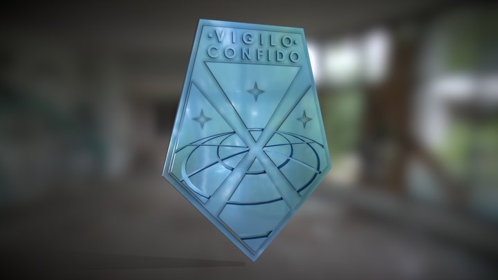 XCOM Badge Vigilo Confido 3D Model