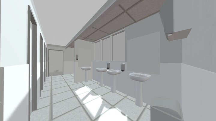 Baños 2do piso FuncionariOs - Huerfanos - SRCeI 3D Model